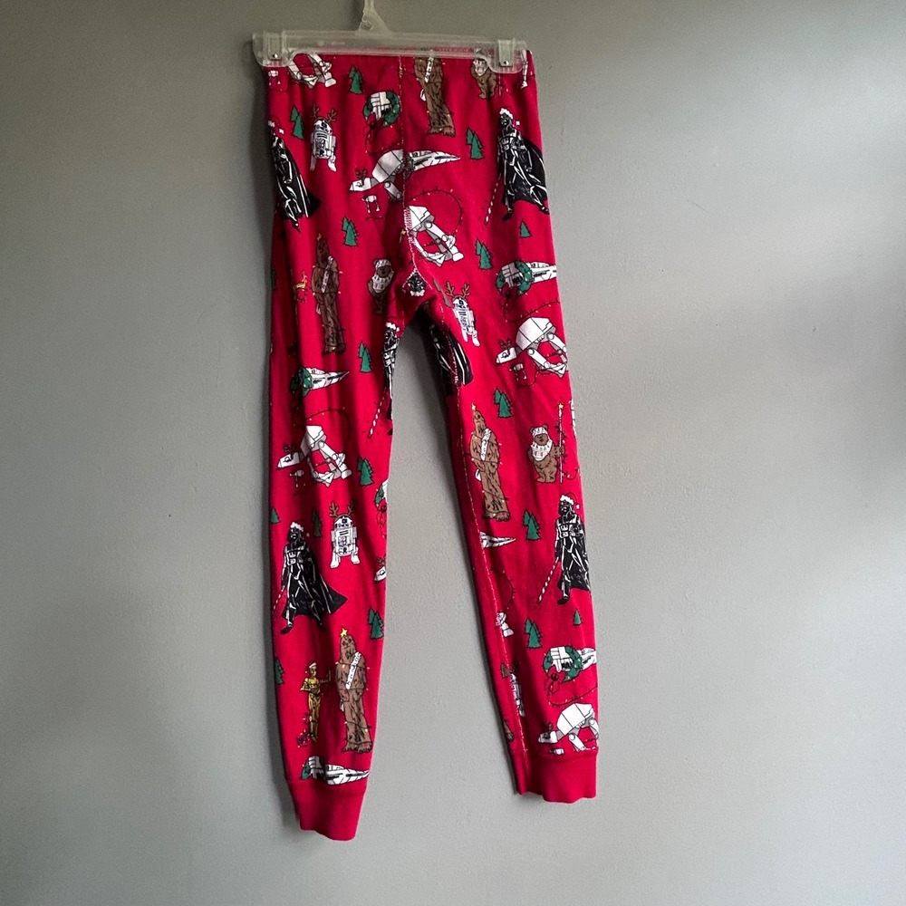 Hanna Andersson Star Wars Christmas Organic Cotton Pajama Red Kid Size 6-7 120cm - Picture 11 of 11